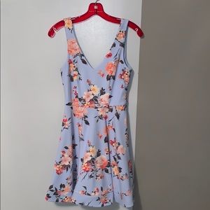 Blue floral dress
